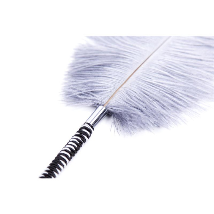 Plumas Estimuladoras 46 cm Blanco/Negro de Latetobed Bdsm Line | VibraZon