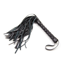 Flogger Patrón de Diamante y Mango de Metal 39 cm Negro de Latetobed Bdsm Line | VibraZon
