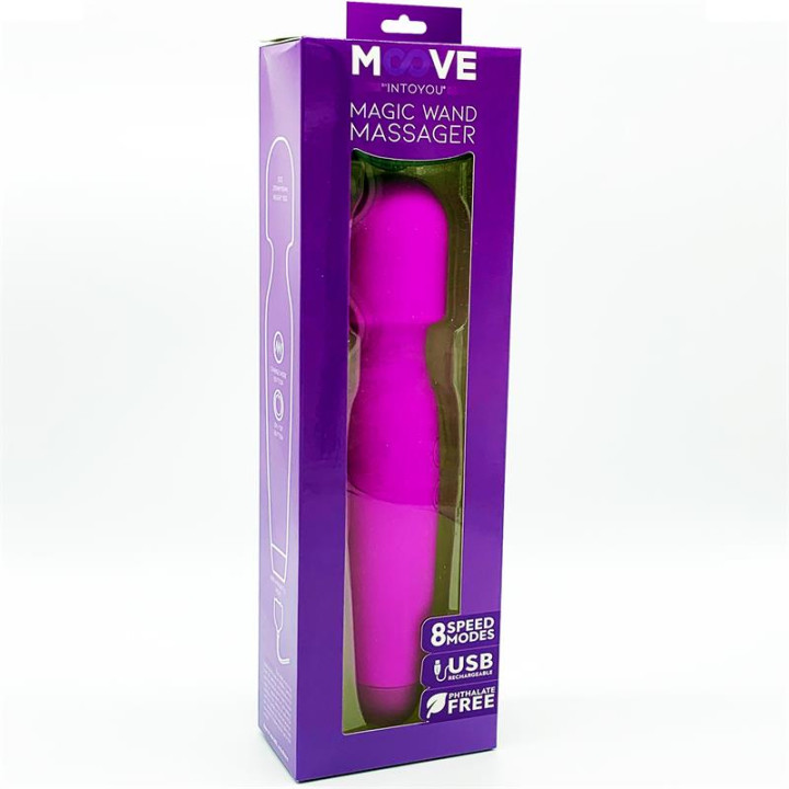Magic Wand Masajeador Silicona Purpura de Moove | VibraZon