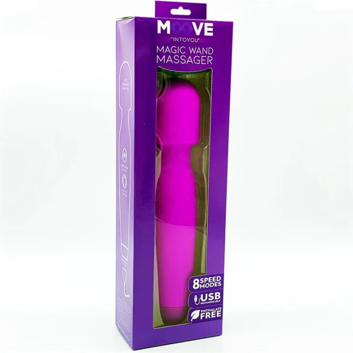 Magic Wand Masajeador Silicona Purpura de Moove