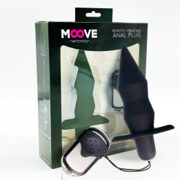 Plug Anal con Vibración y Control Remoto Negro de Moove | VibraZon