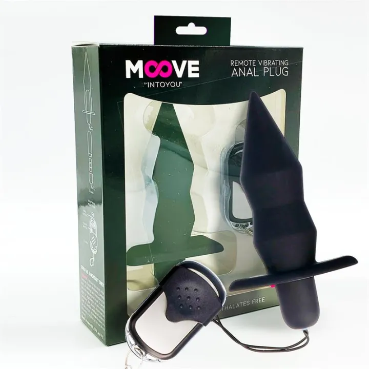 Plug Anal con Vibración y Control Remoto Negro de Moove