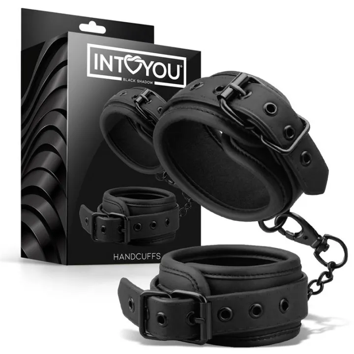 Esposas Cuero Vegano de Intoyou Black Shadow