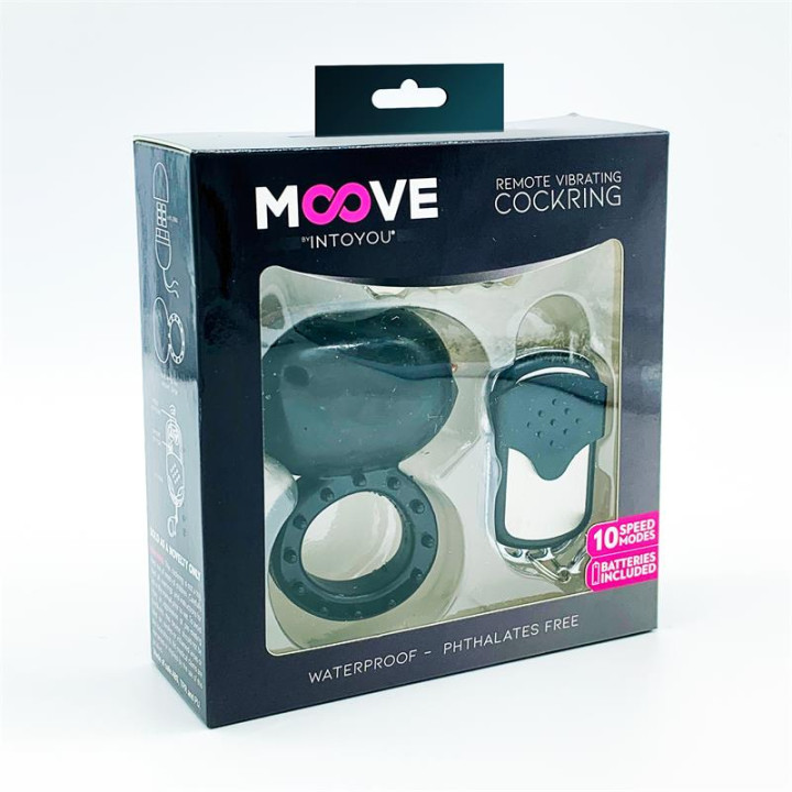 Anillo Vibrador con Control Remoto Negro de Moove | VibraZon