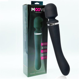 Masajeador 2 en 1 Silicona Negro de Moove | VibraZon