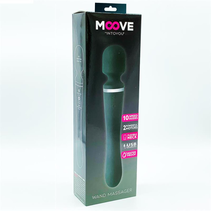 Masajeador 2 en 1 Silicona Negro de Moove | VibraZon