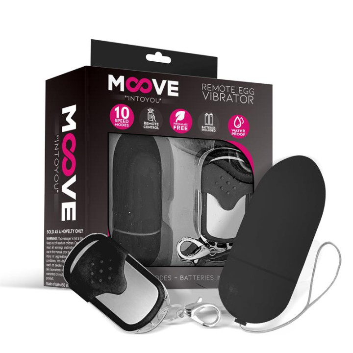 Huevo Vibrador con Control Remoto Negro de Moove | VibraZon