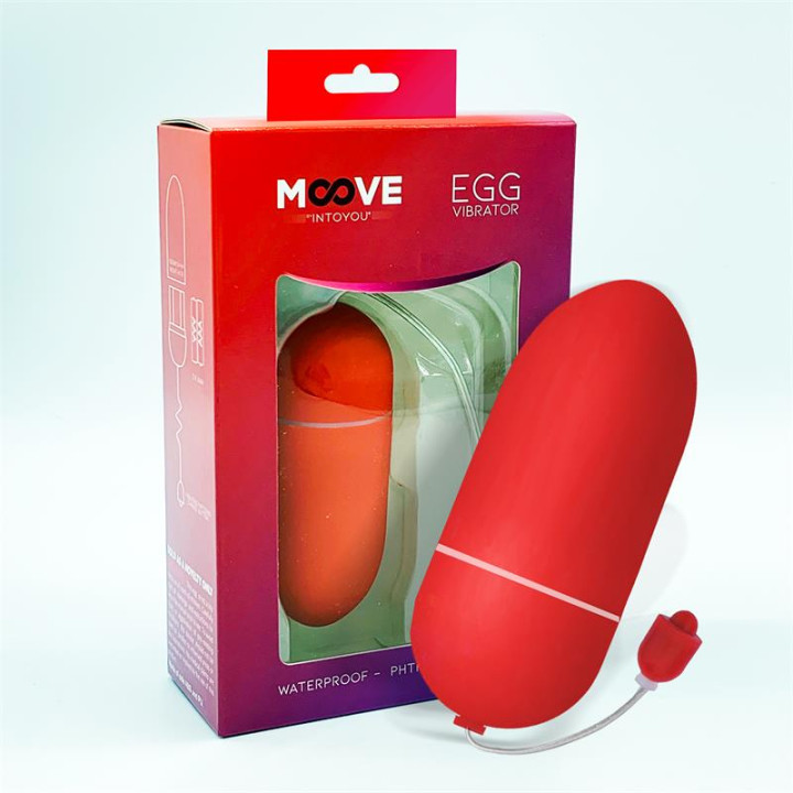 Huevo Vibrador 10 Funciones Rojo de Moove | VibraZon