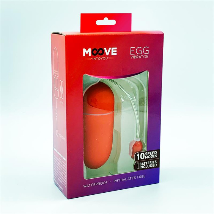 Huevo Vibrador 10 Funciones Rojo de Moove | VibraZon