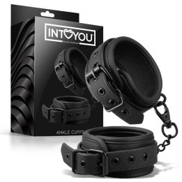 Esposas para Tobillos Cuero Vegano de Intoyou Black Shadow | VibraZon