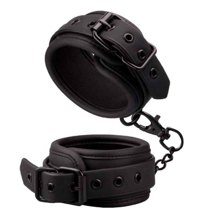 Esposas para Tobillos Cuero Vegano de Intoyou Black Shadow | VibraZon
