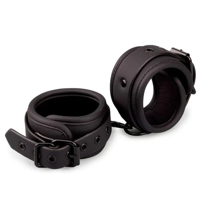 Esposas para Tobillos Cuero Vegano de Intoyou Black Shadow