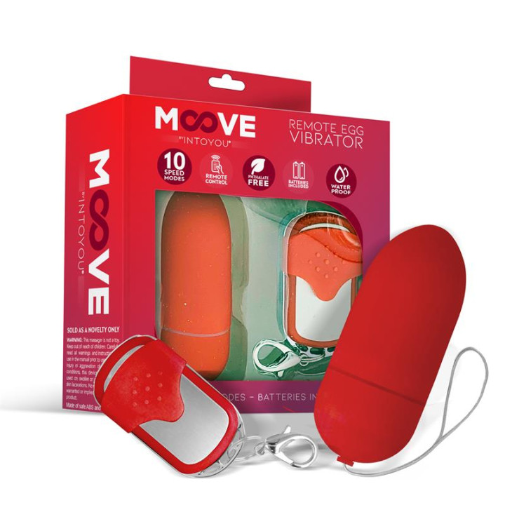 Huevo Vibrador con Control Remoto Rojo de Moove | VibraZon