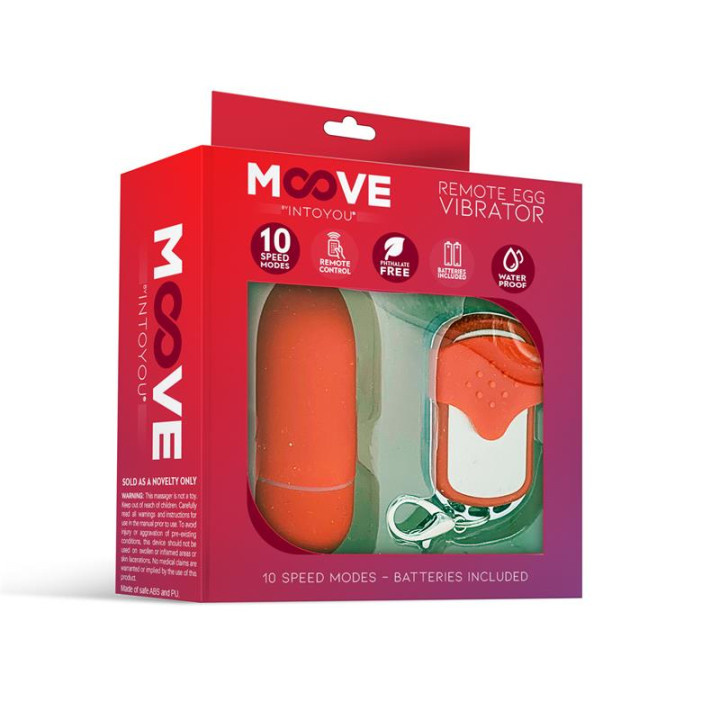 Huevo Vibrador con Control Remoto Rojo de Moove | VibraZon