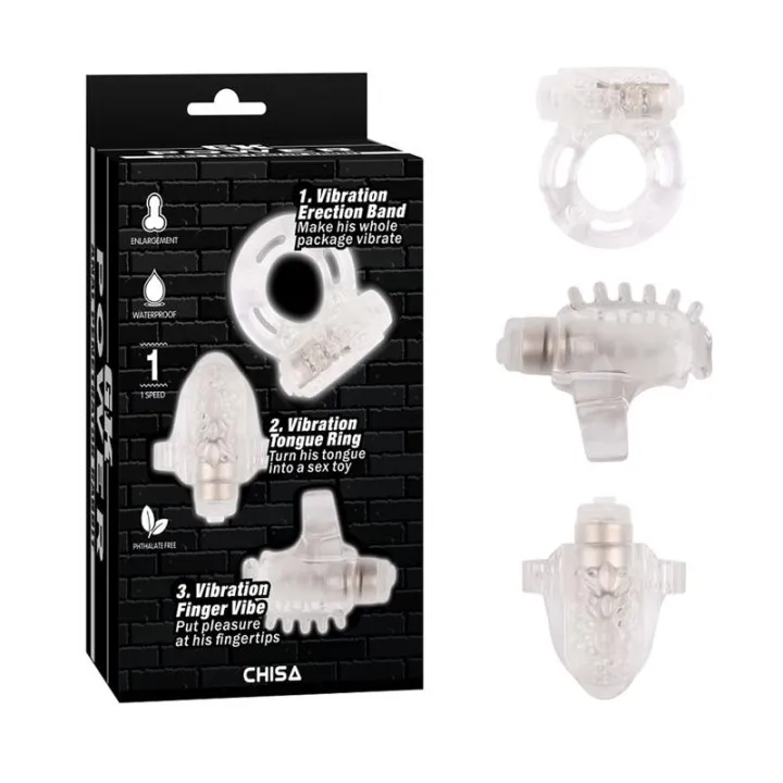 Kit 3 Anillos para el Pene Teasers Ring Kit de Chisa
