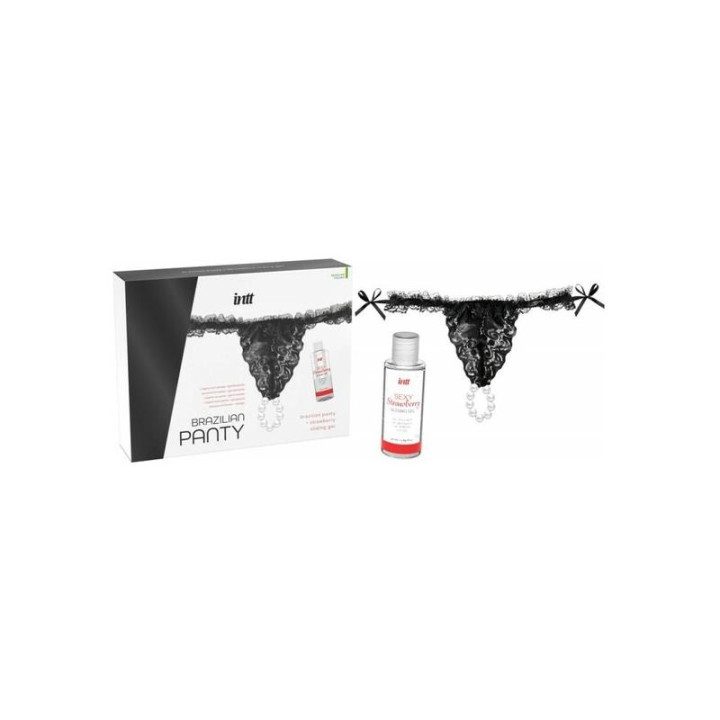 Braguita Brasileña y Gel Deslizante Base Agua Fresa 50 ml de Intt | VibraZon