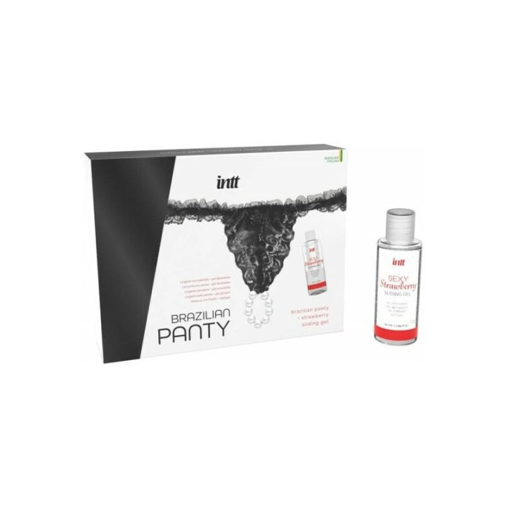 Braguita Brasileña y Gel Deslizante Base Agua Fresa 50 ml de Intt | VibraZon