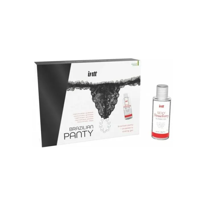 Braguita Brasileña y Gel Deslizante Base Agua Fresa 50 ml de Intt