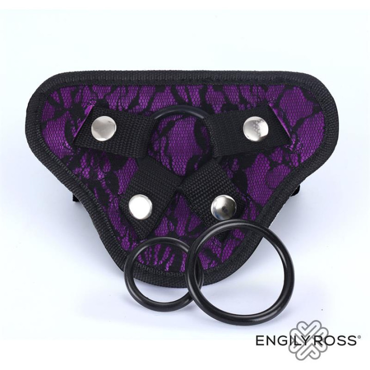 Miley Arnés Universal Ajustable 3 Anillo de Silicona Púrpura de Dildox By Engily Ross | VibraZon