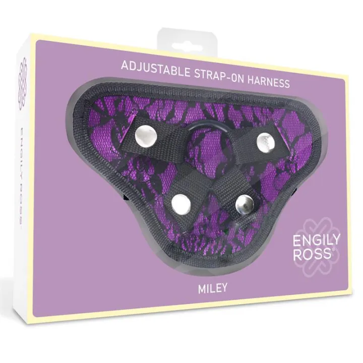 Miley Arnés Universal Ajustable 3 Anillo de Silicona Púrpura de Dildox By Engily Ross