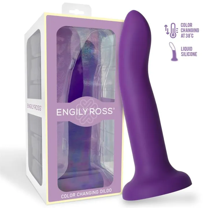 Dildo que Cambia de Color Púpura a Rosa Talla L 21 cm de Dildox By Engily Ross