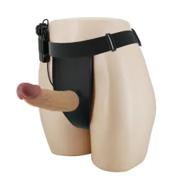 Draven Arnés con Dildo Hueco con Vibración de Prettylove
