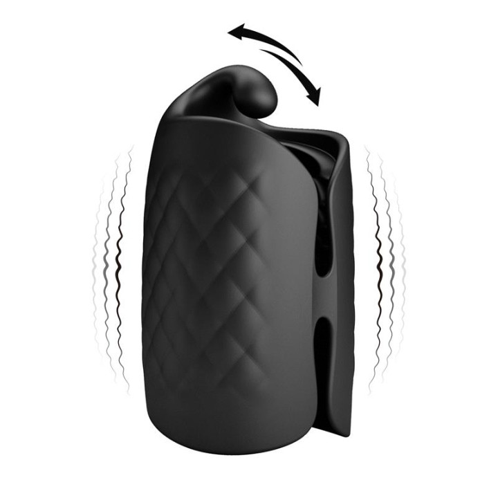 Black Glans Trainer Masturbador Manual con Vibración de Prettylove | VibraZon