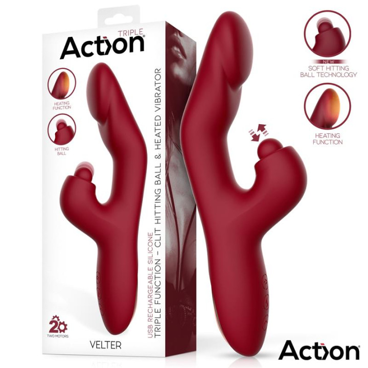 Velter Soft Clit Hitting Ball con Vibración y Efecto Calor de Action | VibraZon