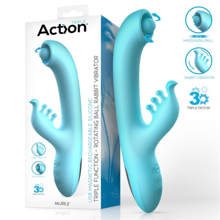 Murly Soft Massaging Ball 360º con Vibración Doble - 3 Motores de Action | VibraZon
