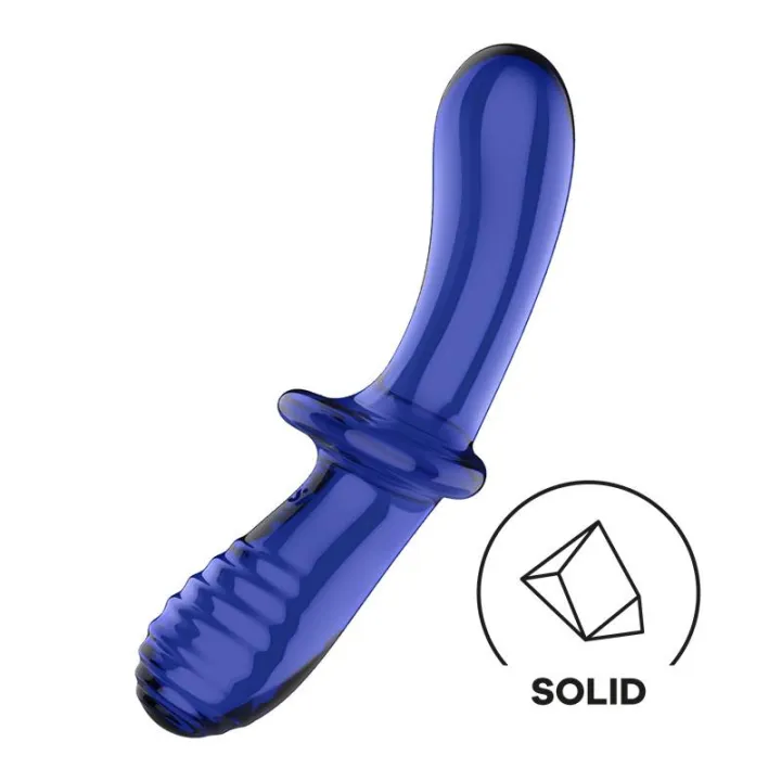 Estimulador de Cristal Double Crystal Hot and Cold Azul de Satisfyer