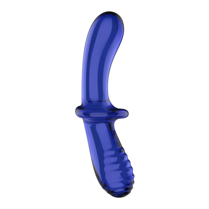 Estimulador de Cristal Double Crystal Hot and Cold Azul de Satisfyer