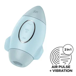Mission Control Succionador y Vibrador Azul de Satisfyer