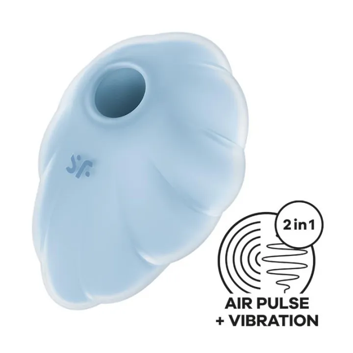 Cloud Dancer Succionador y Vibrador Azul de Satisfyer