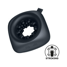 Ring Stroker Anillo Maturbador Tamaño Viaje Negro de Satisfyer | VibraZon