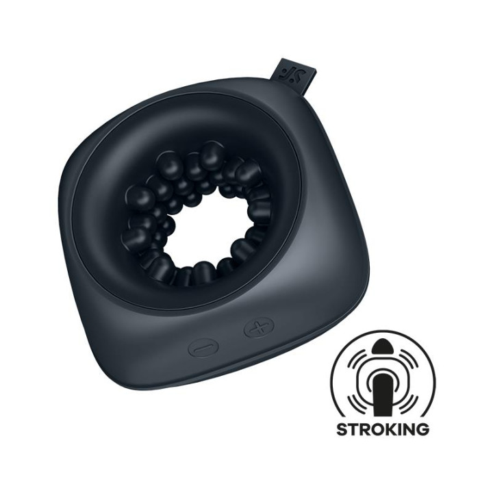 Ring Stroker Anillo Maturbador Tamaño Viaje Negro de Satisfyer | VibraZon