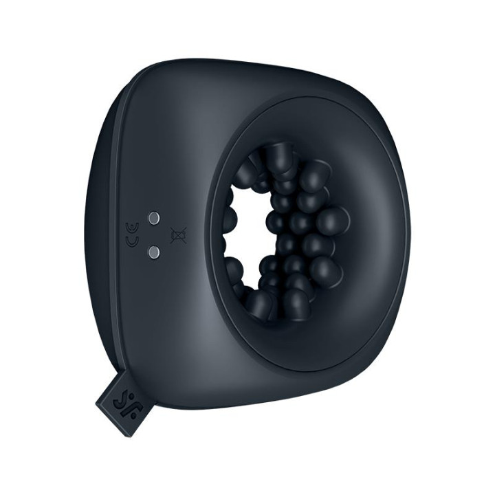 Ring Stroker Anillo Maturbador Tamaño Viaje Negro de Satisfyer | VibraZon