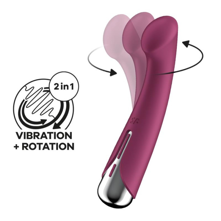 Spinning G-Spot 1 Vibrador y Rotador Rojo de Satisfyer | VibraZon