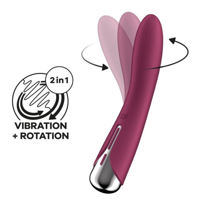 Spinning Vibe 1 Vibrador y Rotador Rojo de Satisfyer | VibraZon