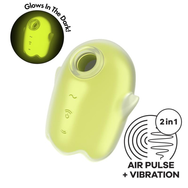Glowing Ghost Succionador Brilla en la Oscuridad Amarillo de Satisfyer | VibraZon