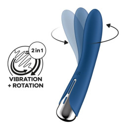 Spinning Vibe 1 Vibrador y Rotador Azul de Satisfyer | VibraZon