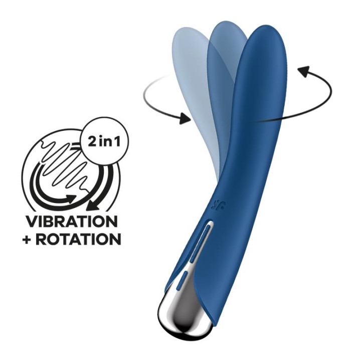 Spinning Vibe 1 Vibrador y Rotador Azul de Satisfyer | VibraZon