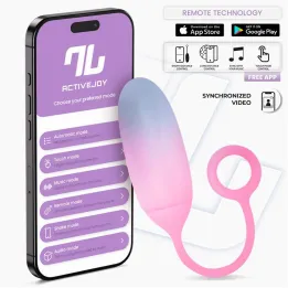 Huevo Silicona Doble Capa con APP Azul/Rosa de Intoyou App Series
