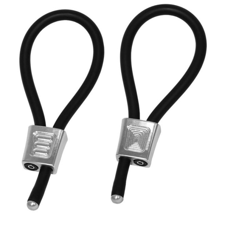 ElectraLoops Prestige Set de 2 Anillos para el Pene Plateado de Electrastim | VibraZon
