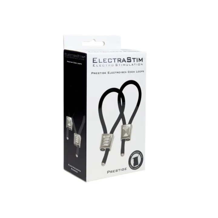 ElectraLoops Prestige Set de 2 Anillos para el Pene Plateado de Electrastim