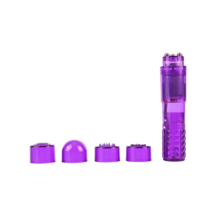 Mini Masajeador 3 Cabezales Purpura de Chisa | VibraZon
