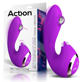 No. TwentyOne Vibrador con Bola Pulsante y Lengua Estimuladora de Action | VibraZon