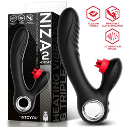 Niza Vibrador con Calor y Triple Lengua Estimuladora de Clítoris de Intoyou | VibraZon