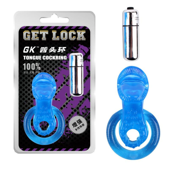 Anillo Vibrador para el Pene The Tongue Azul de Chisa | VibraZon