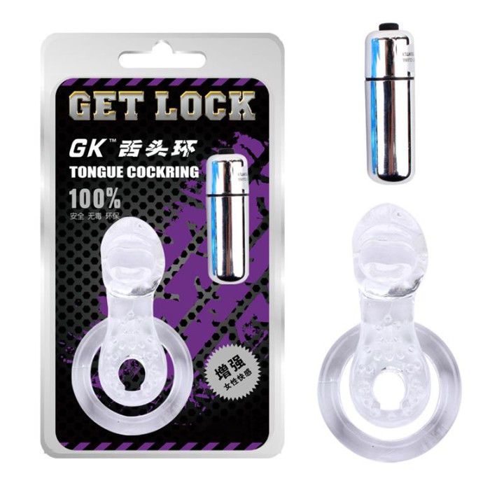 Anillo Vibrador para el Pene The Tongue Transparente de Chisa | VibraZon