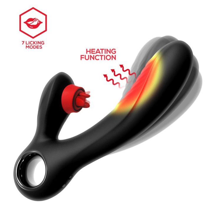 Niza Vibrador con Calor y Triple Lengua Estimuladora de Clítoris de Intoyou | VibraZon
